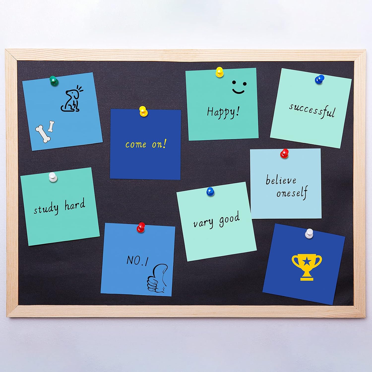 Eersida 12 Packs Blue Sticky Notes 3x3 Self Stick Note Pads image 4