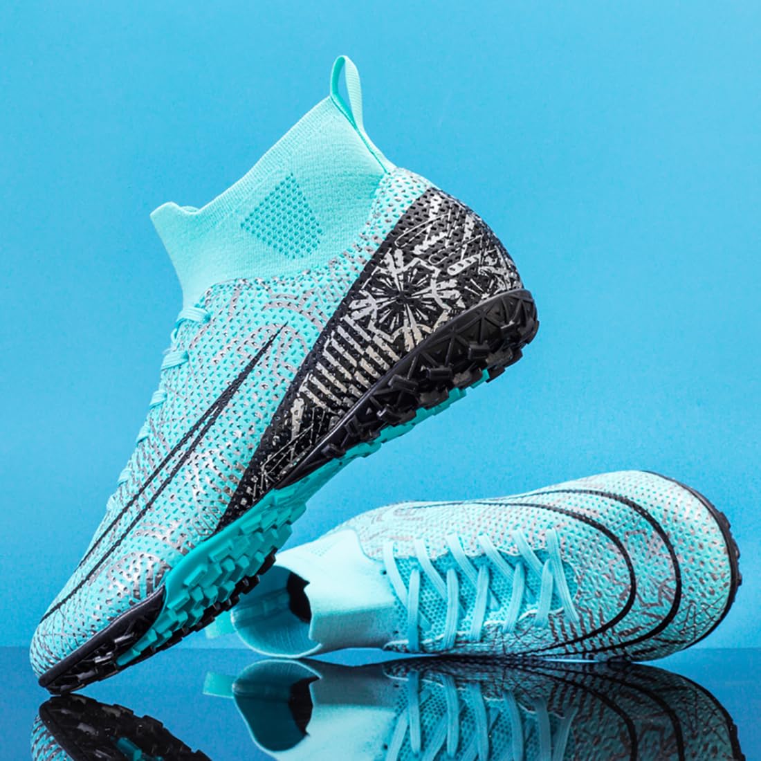 DimaiGlobal Scarpe da Calcio Uomo Sportivo attività Scarpe da Futsal Professionali competizioni Scarpe da Allenamento Teenager Indoor Scarpe da Calcetto Prato Artificiale