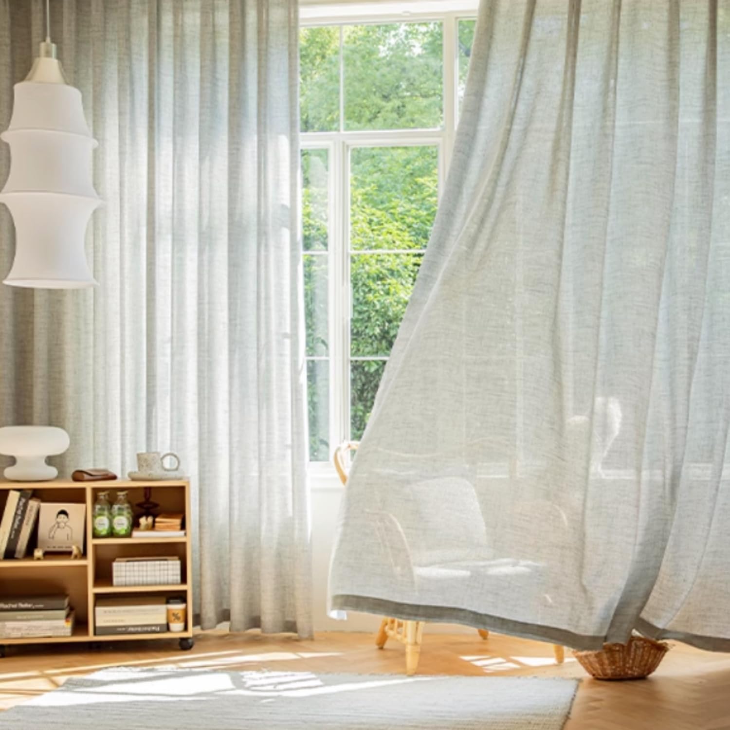 Amazon｜SXYITE カーテン リネンスタイル リネンブレンド 無地