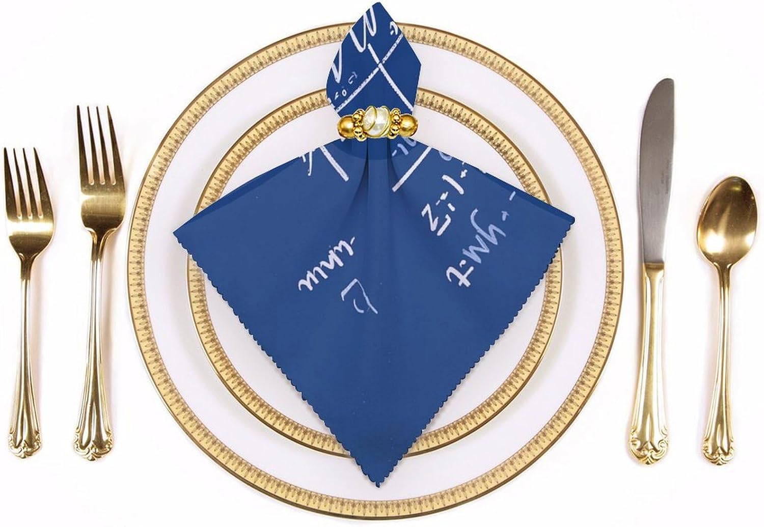 Cloth Napkins Absorbent Dinner Napkins Set of 4 PCS Washable Napkin Math Formula Decorative Cloth Napkin Table Accessories for Parties Weddings Cocktail