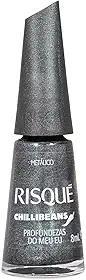 Esmalte Cinza Risqué & Chilli Beans Profundezas do Meu Eu Metálico 8ml