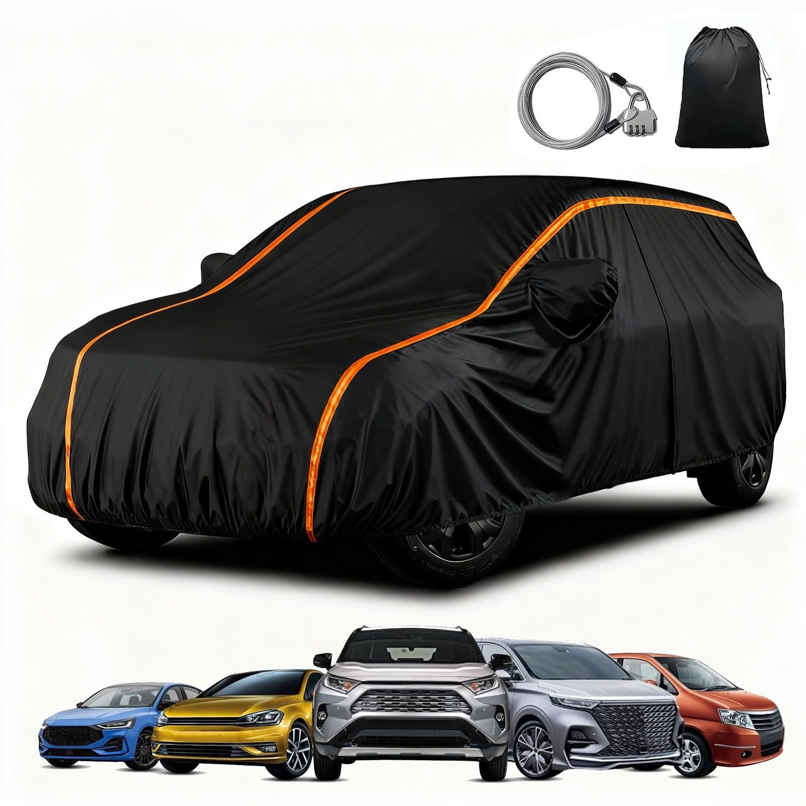 Auto Abdeckplane Vollgarage für VW Golf 1 Cabrio 1979-1994, Autoabdeckung für Ihr Auto vor Regen, Schnee, Staub & UV | Wasserdicht & Stabil für Winter & Sommer