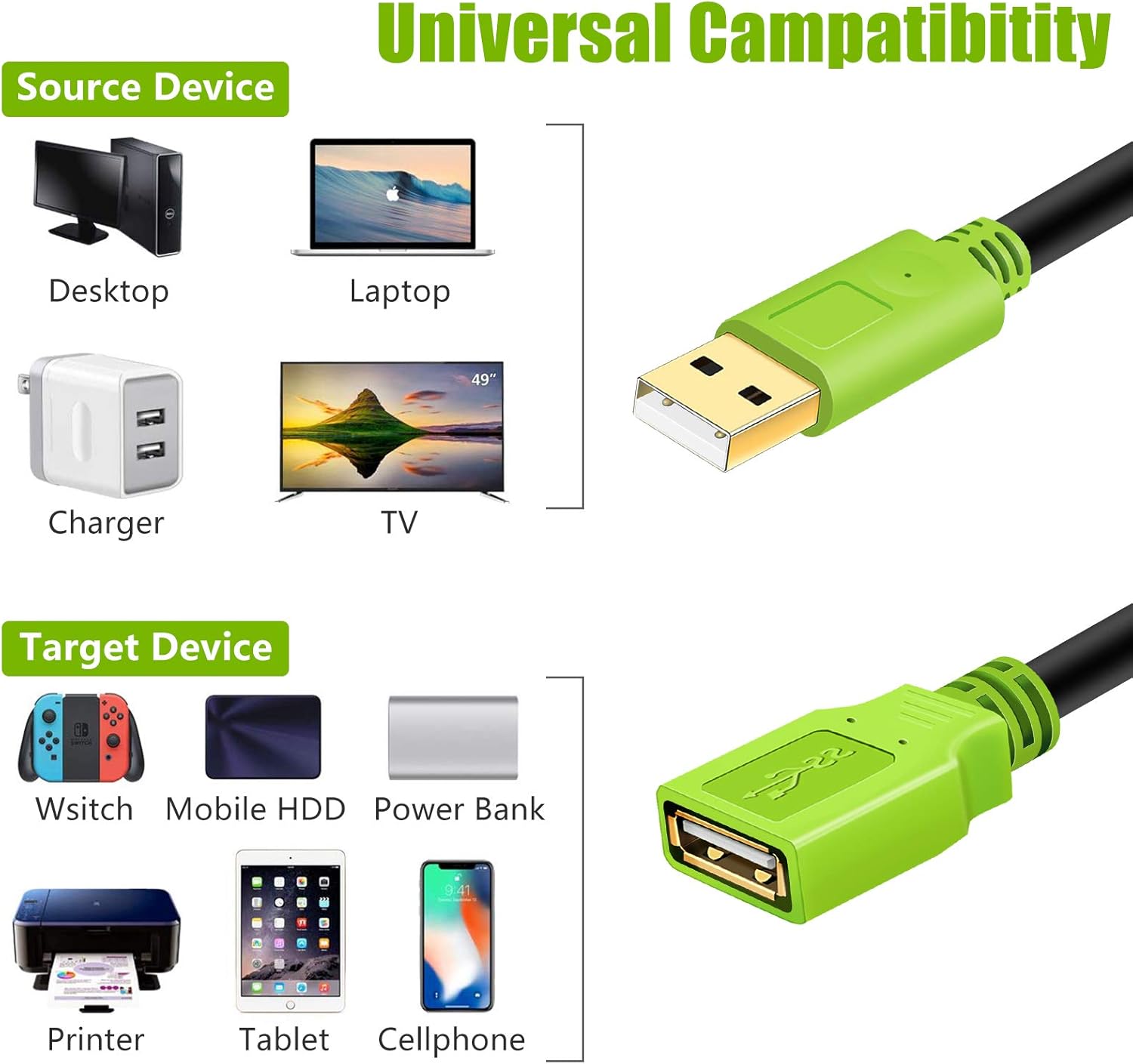 Exсluѕіvе Sресіаl USB 2.0 Extension Cable 20Ft,OVAGMG USB Extension Cables - Extra Long USB 2.0 A Male to A Female Cable,for Printer, Keyboard, Game Console, Loudspeaker, Oculus Rift, scanners ect, Suреr Sаlе 🛒 USB 2.0 Extension Cable 20Ft,OVAGMG USB Extension Cables - Extra Long USB 2.0 A Male to A Female Cable,for Printer, Keyboard, Game Console, Loudspeaker, Oculus Rift, scanners ect,