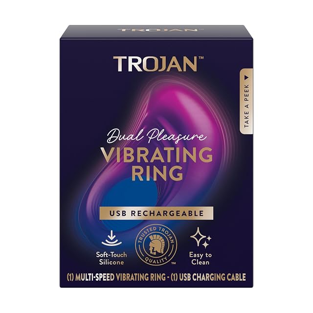 Trojan Dual Pleasure Vibrating Ring Vibrator for Couples