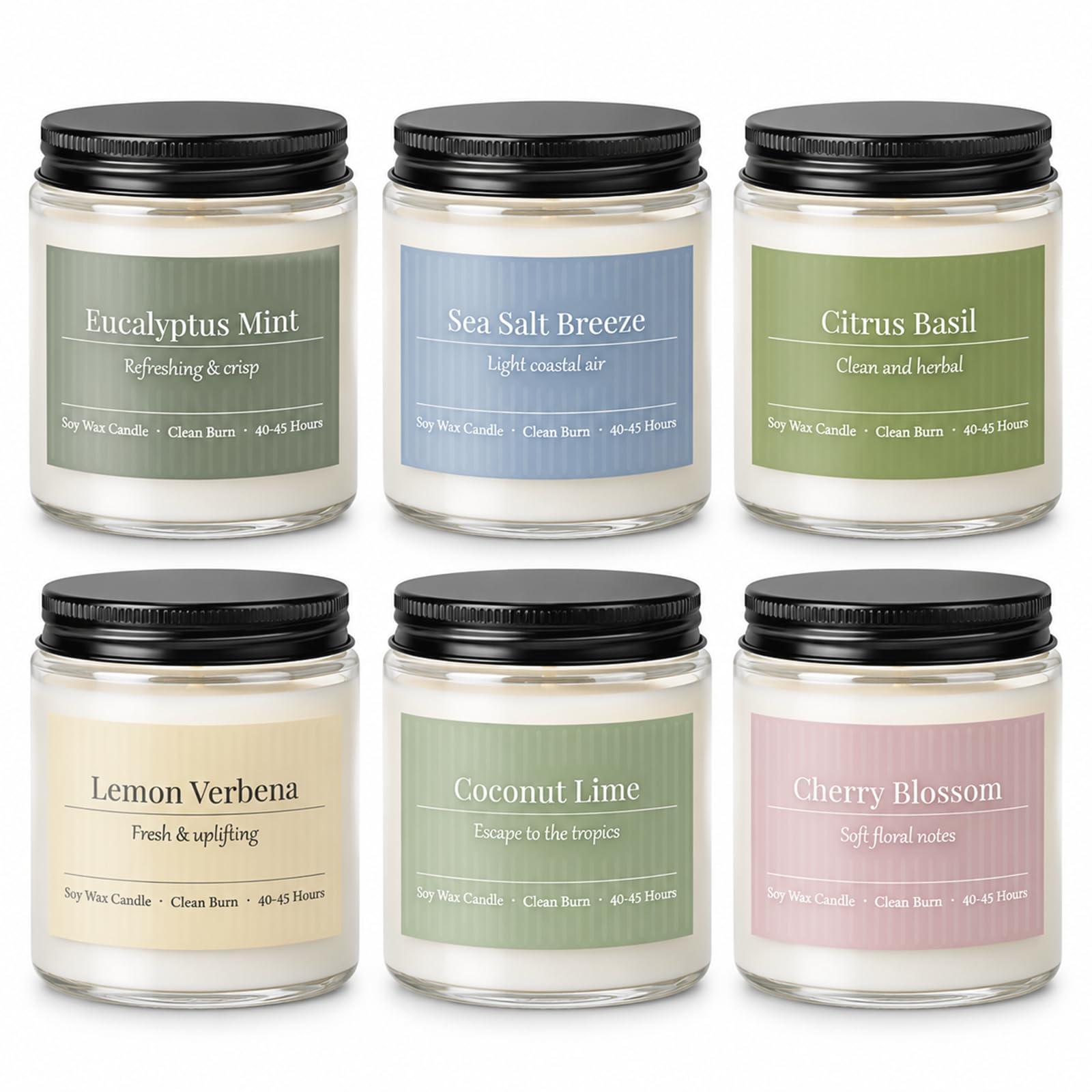 Spring Garden Soy Candle Collection - 6 Pack