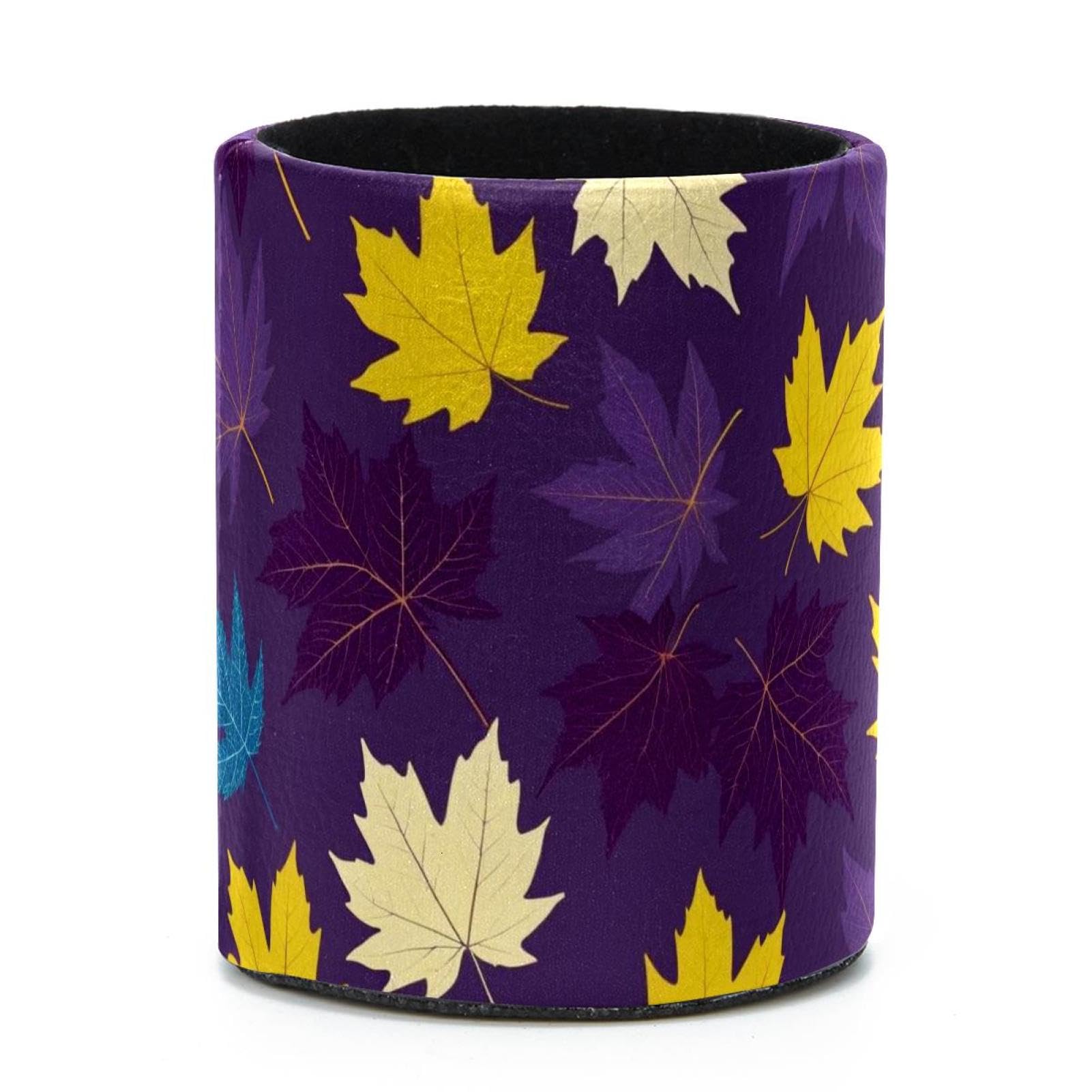 VAPOKF Round Pencil Holders for Desk, Artistic Leaves Pen Holders Pen Pot Makeup Brushes Storage Desktop Stationery Supplies Organiser for Home Office