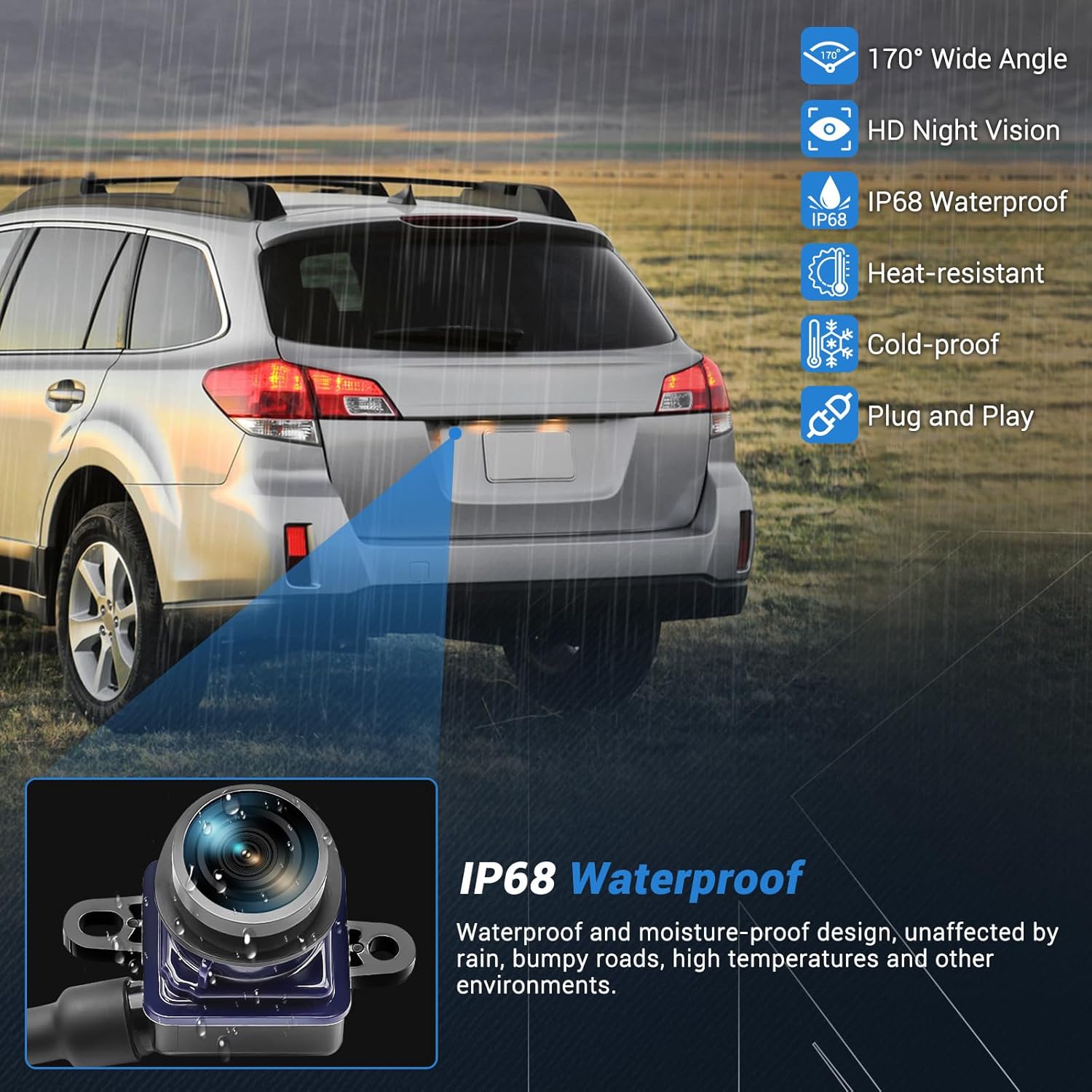 Rear View Backup Camera Compatible with 2011-2014 Dodge Charger Chrysler 300 Park Assist Camera Replaces 56054058AH 56054058AD 56054058AE 56054058AF 56054058AG