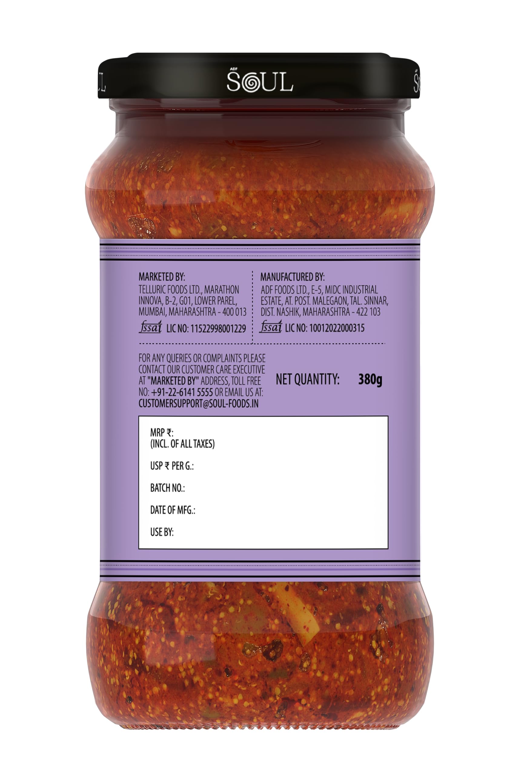 Soul Garlic Pickle 380g - Handcrafted Gourmet Delight in Sunflower Oil - Image 2 thumbnail