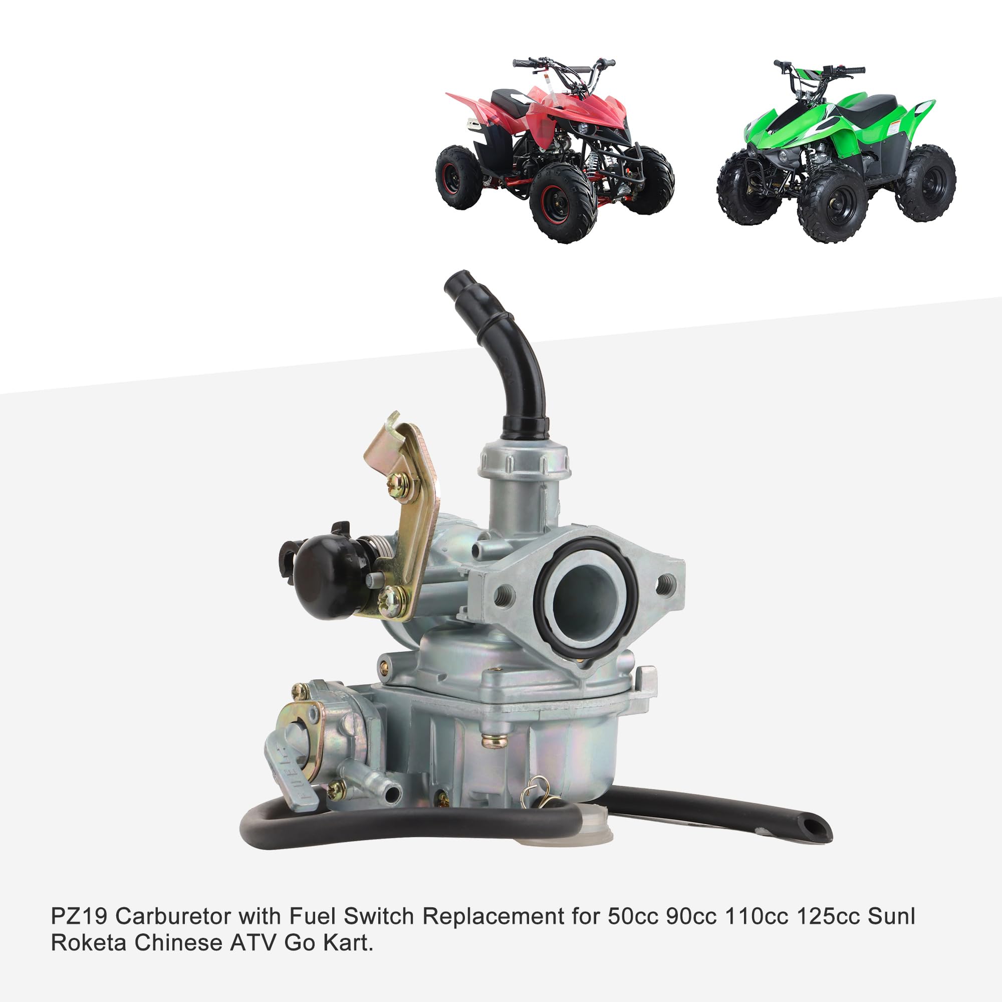 19mm Carburetor PZ19 Carb For 50cc 70cc 90cc 110cc 125cc ATV Quad Pit Dirt Bike - Foto 7