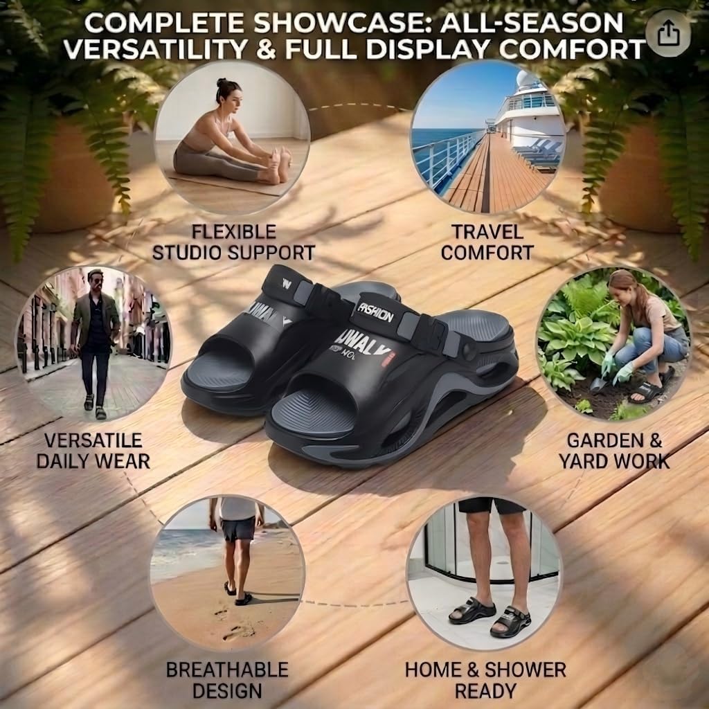 Garden Clogs for Women Men - Lightweight EVA Waterproof Slip-On Shoes with Arch Support