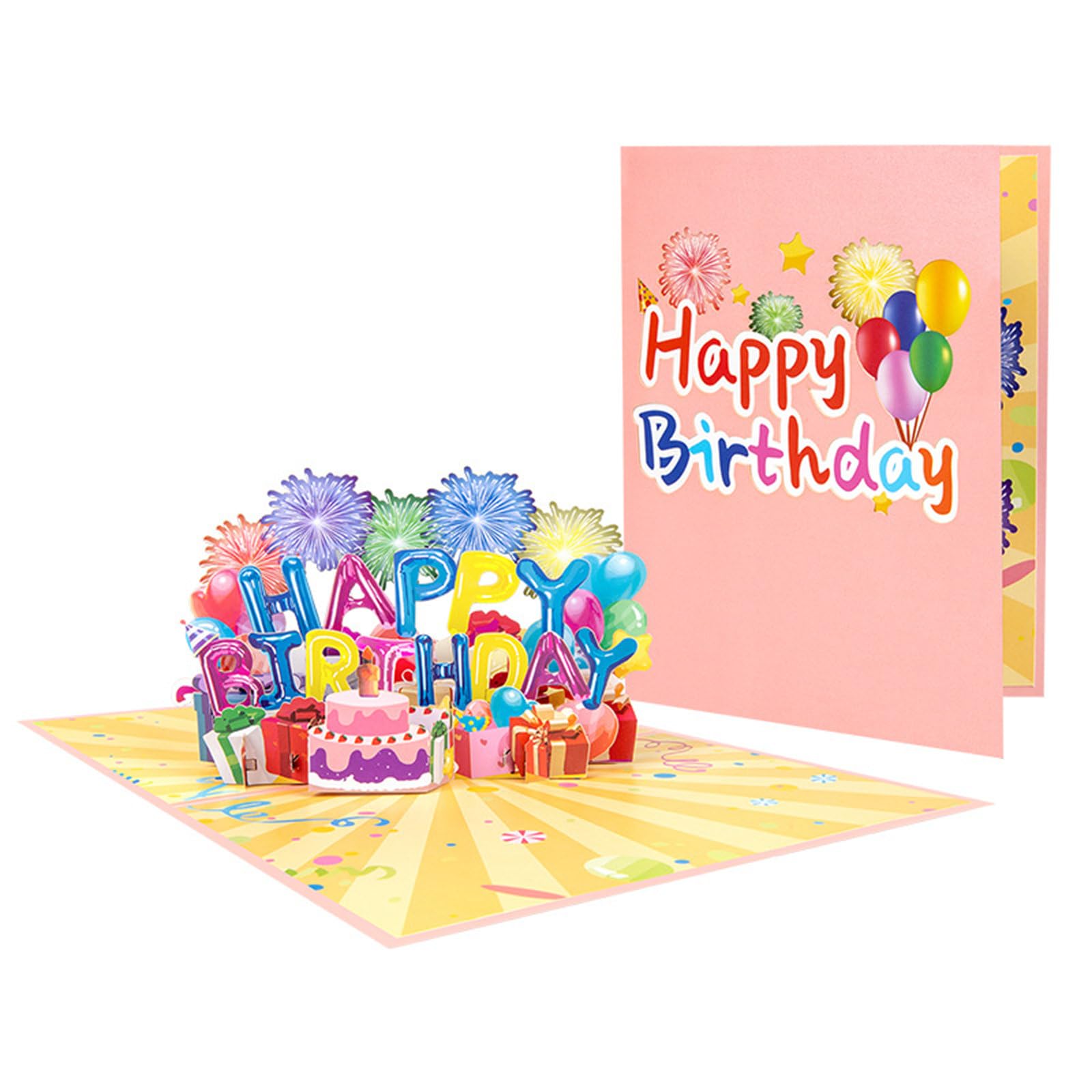 Kalttoy 3D Foldable Cake Greeting Card 3D Popup Gift Cards for Birthday Greeting Surprise Card Delight on Birthdays for Wife Mom Popup Cards for Women