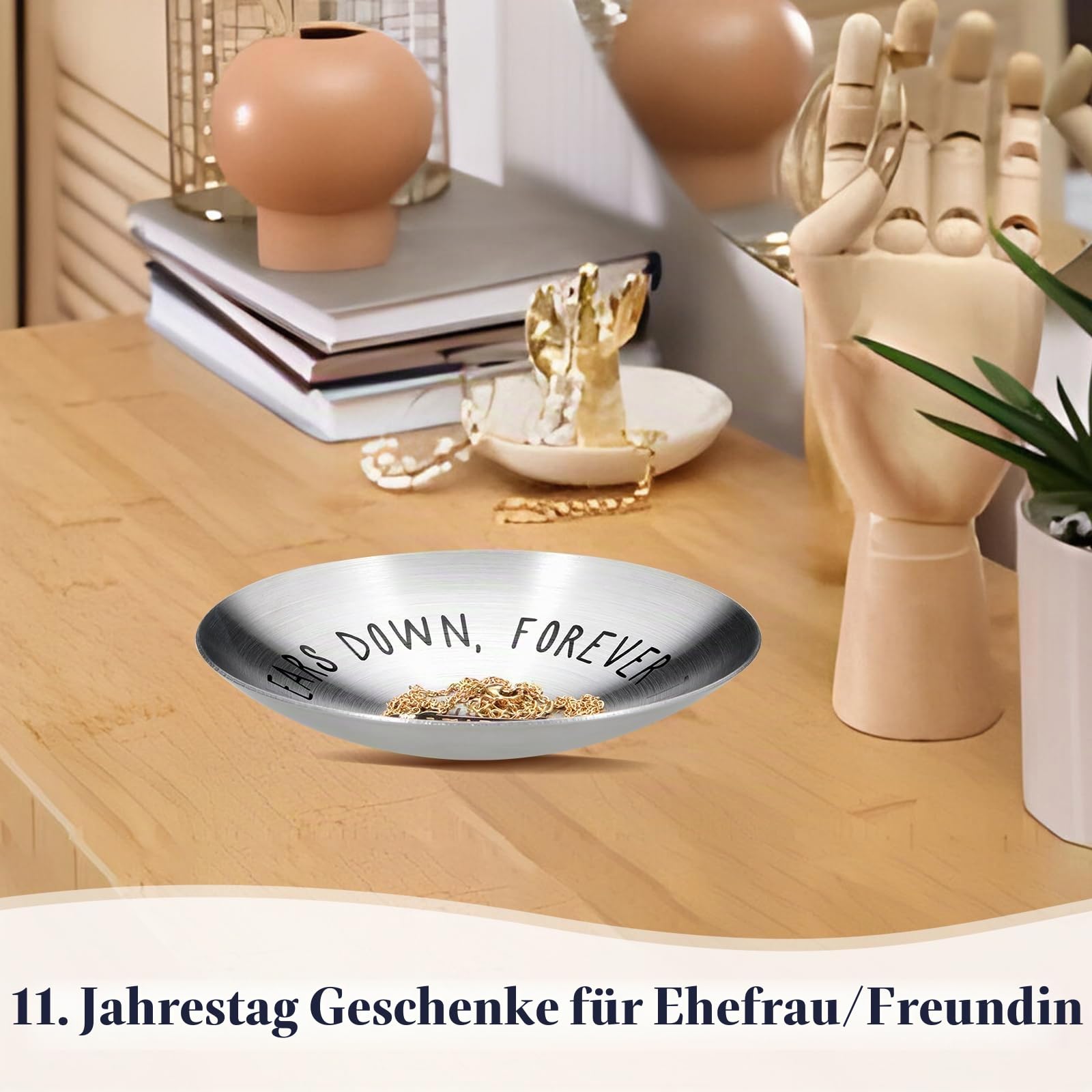 Geschenk zum 11. Jahrestag aus Stahl für Sie und Ihn, 11. Hochzeitstag, Brautgeschenke für Ehefrau und Freundinnen, Valentinstag, Weihnachten, Geburtstag, Schmuck