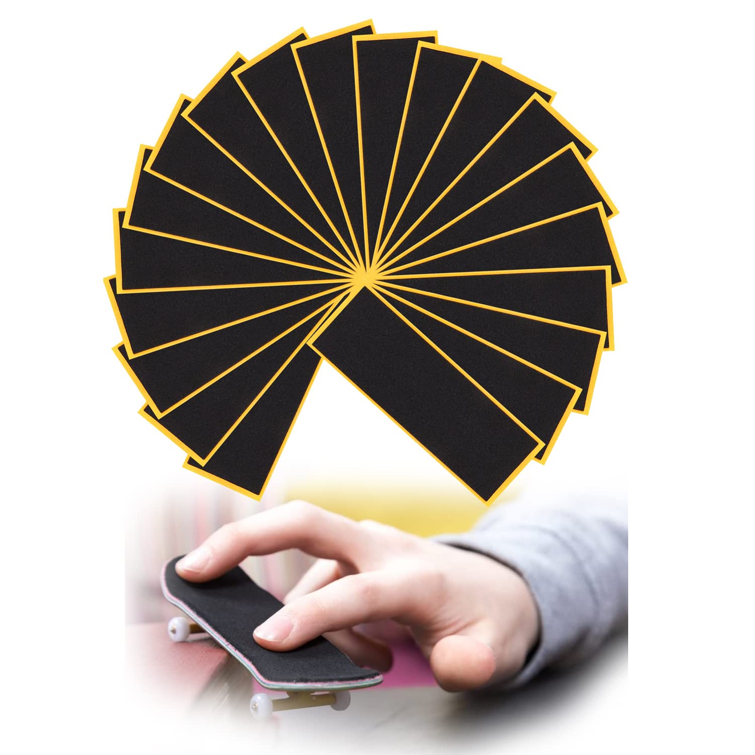 TERRIFI Fingerboard Foam Grip Tape, Quality and Cheap Fingerboard Grip Tape for Fingerboard Finger Skateboard Tape Stickers 24Pcs