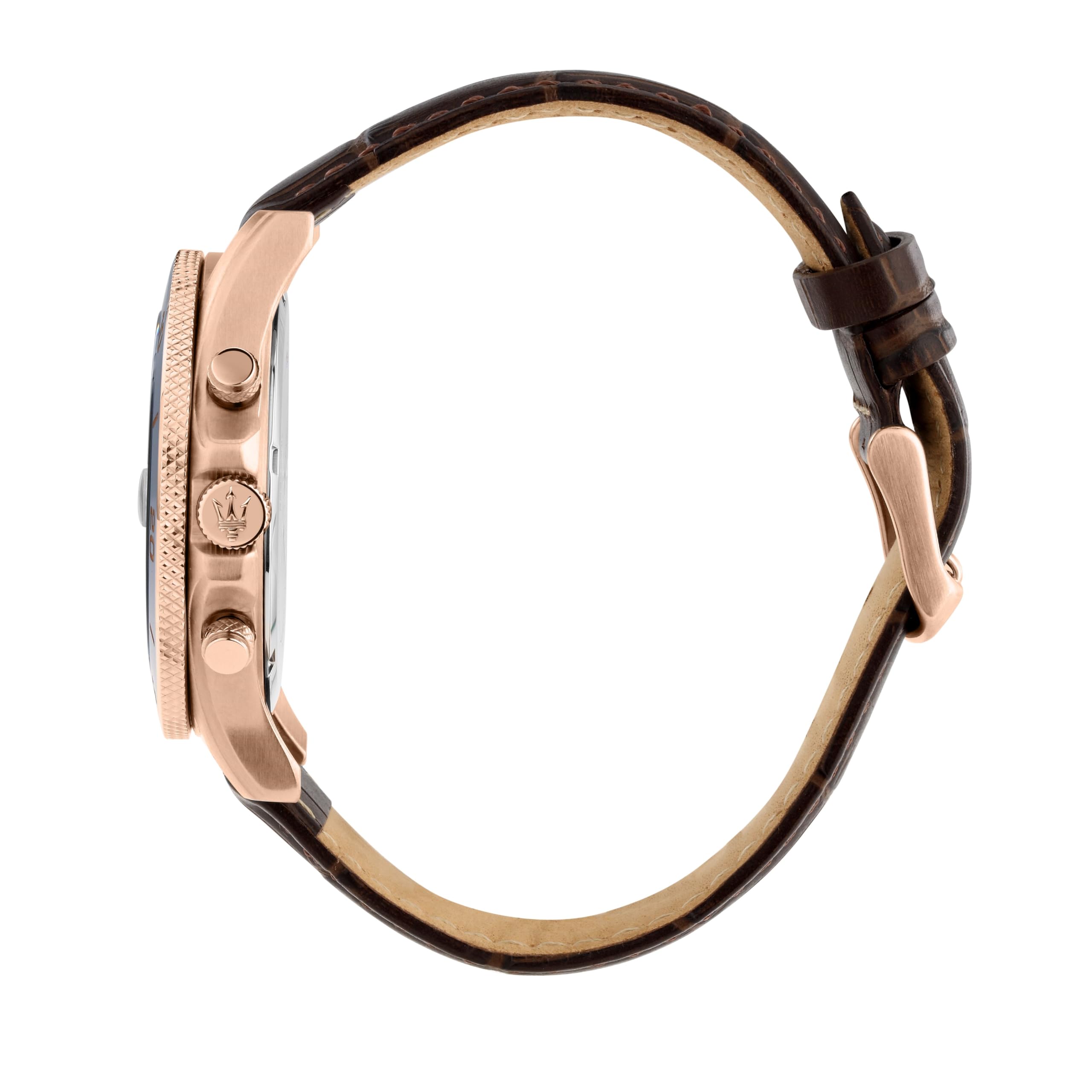 Maserati Limited Edition Orologio Uomo, Cronografo, Analogico, Cinturino in Pelle, Impermeabile, Collezione Competizione - R8871600001