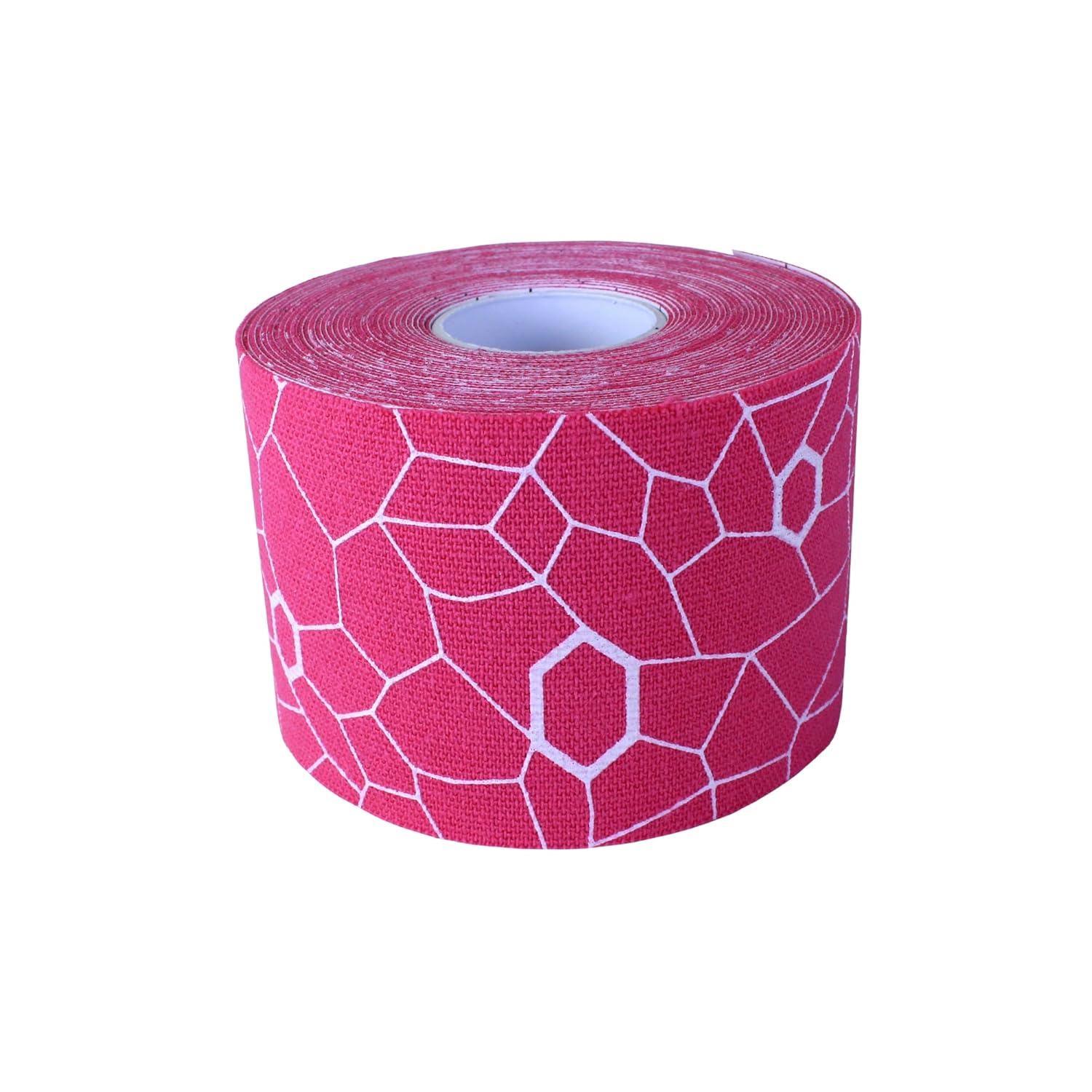 TheraBand Kinesiology Tape, Waterproof Physio Tape for Pain Relief, Muscle & Joint Support, Standard Roll with XactStretch Application Indicators, 2 Inch x 16.4 Foot Roll, Pink/White
