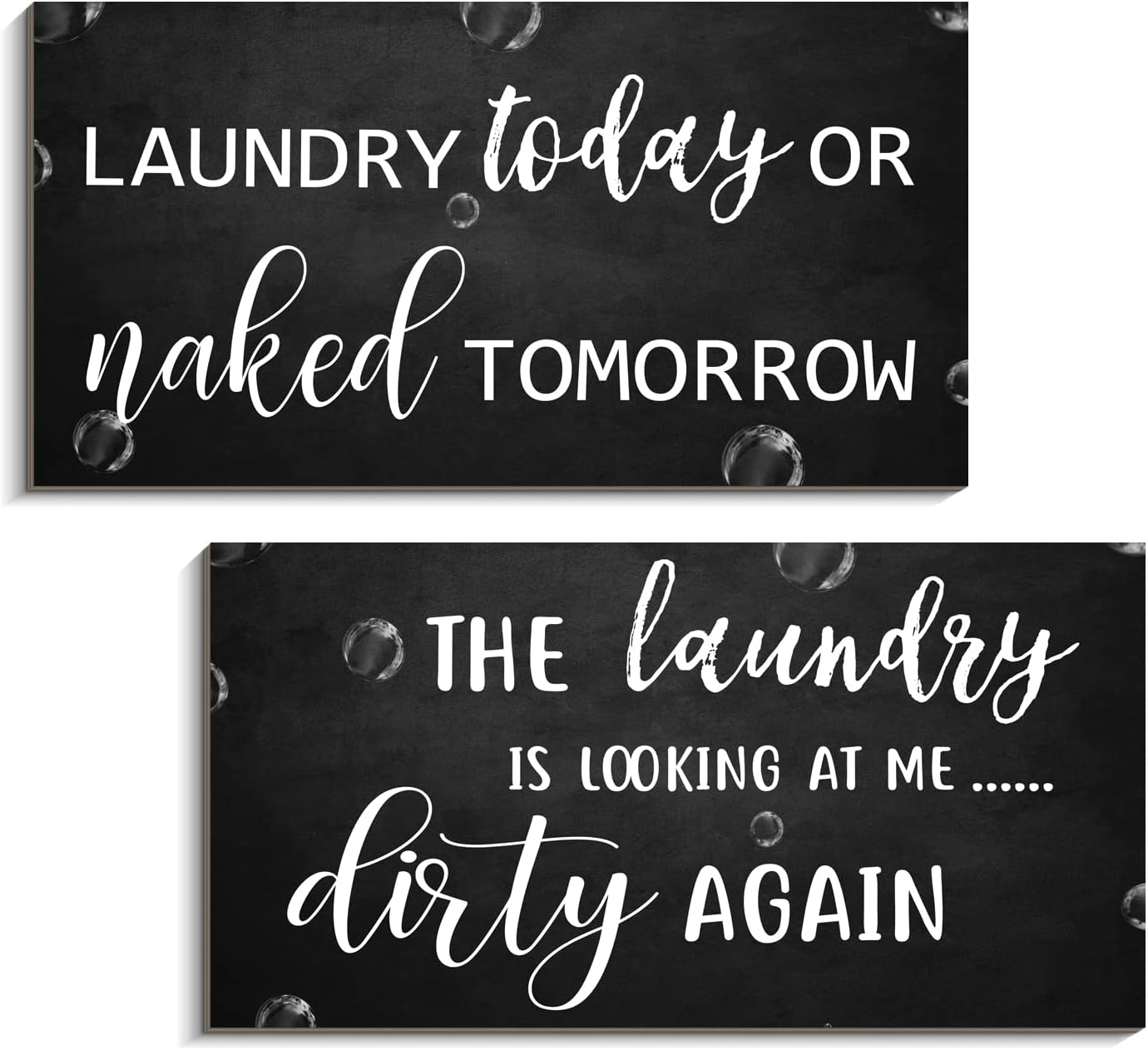 2 Pieces Laundry Room Wall Sign, Rustic Laundry Room Rules