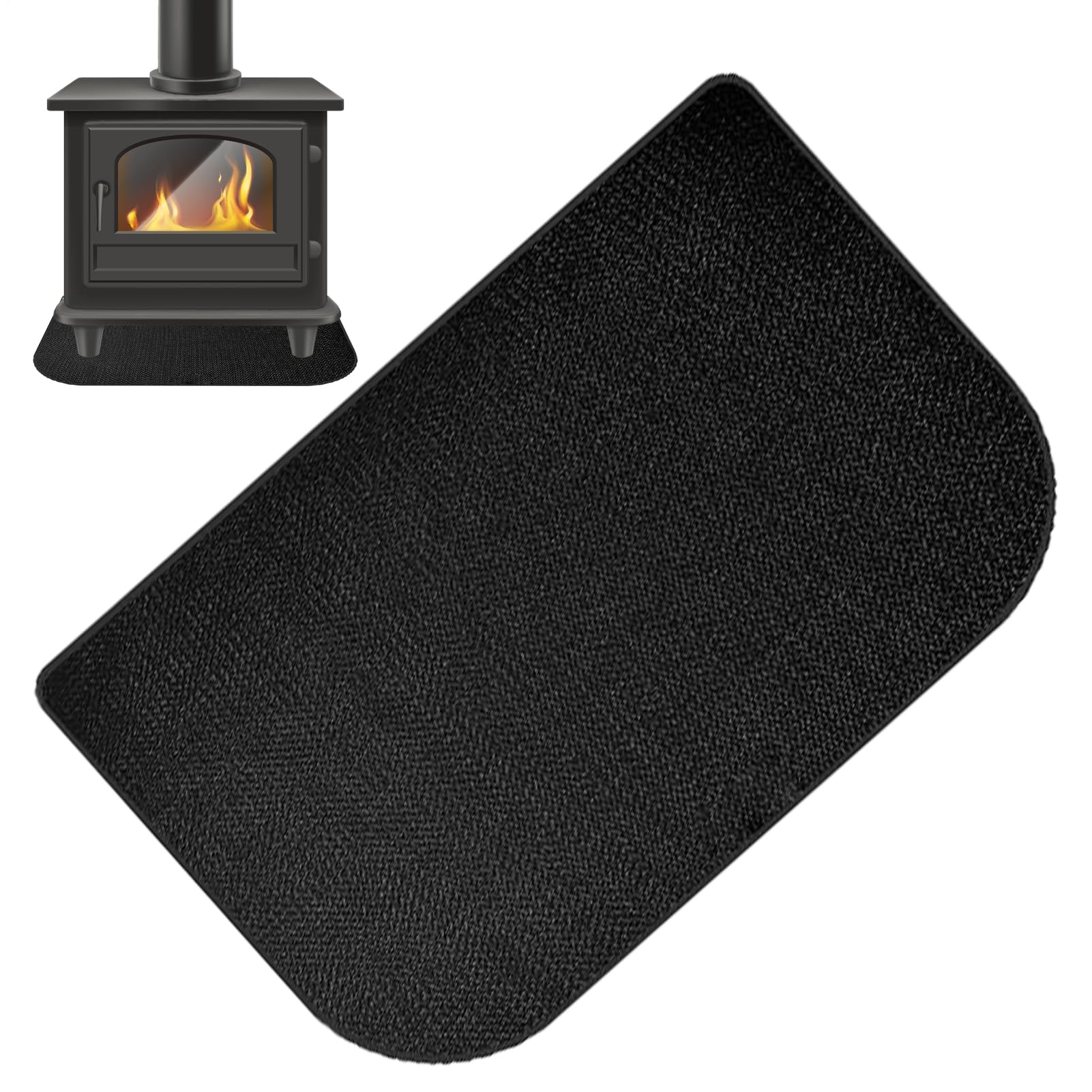 Tappeti Per Ignifughi Protettore Resistente al Calore e Antiscivolo | Protettore Pavimento Stufa A Legna Per Interni Per Stufe A Legna Falò Casa E Appartamento Interno Ed Esterno Cucina