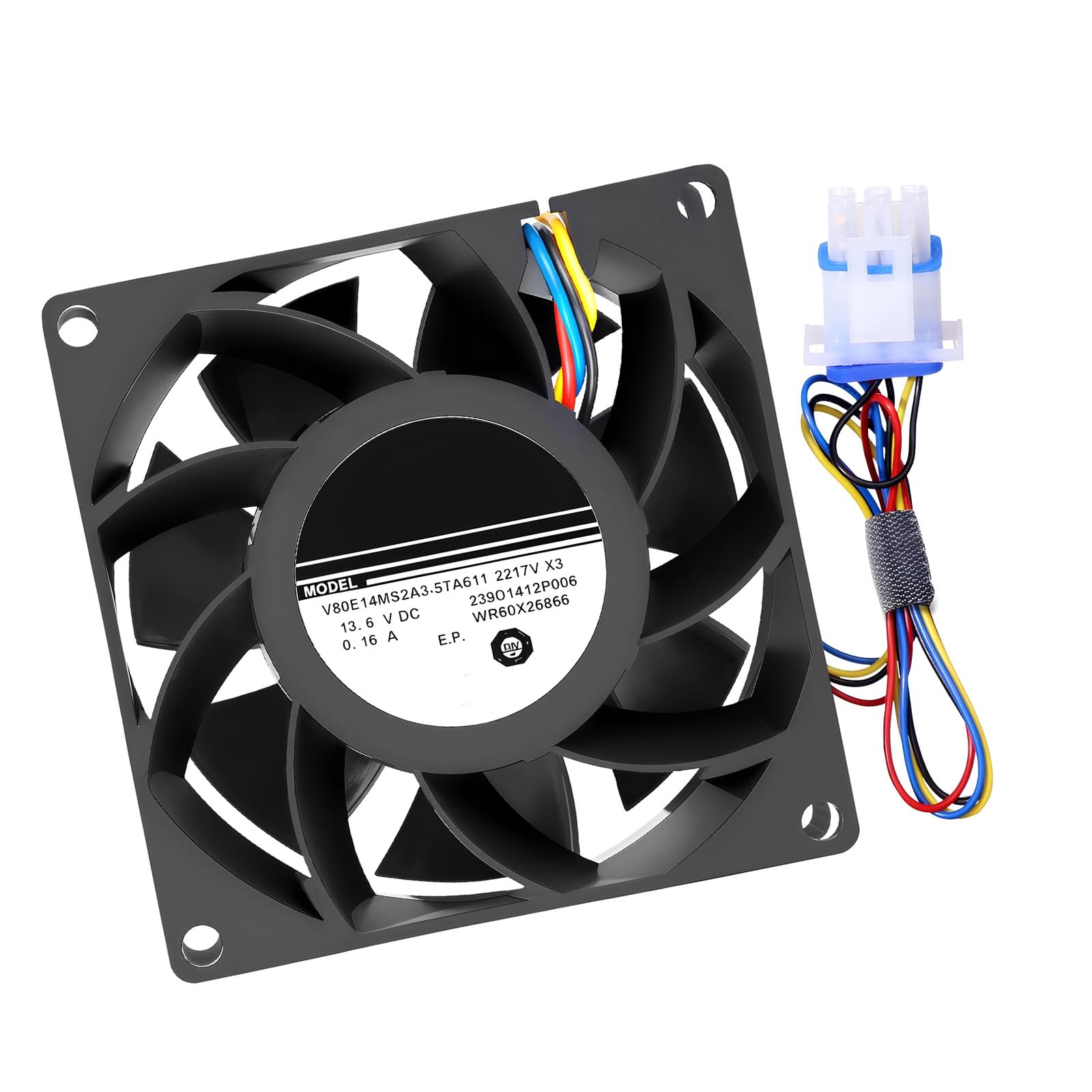 Mekalero WR60X26866 13.6V 0.16A Refrigerator Evaporator Fan Motor Replacement for WR60X10356 WR60X10357 Refrigerator Fan Motor