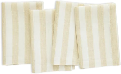 Miniatura 10 de Solino Home Sorrento - Juego de 4 manteles individuales de tela, 100 % lino puro, 14 x 19 pulgadas, hechos a mano y lavables a máquina Verde cazador