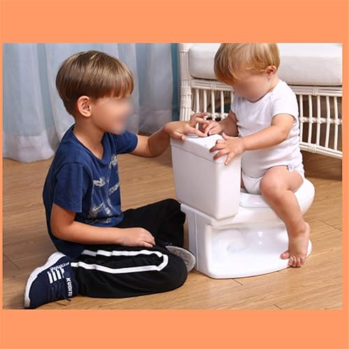 Vista 7 de HTTMT - Inodoro clásico portátil rosa realista para niños pequeños con sonido de descarga para silla de bebé asiento infantil [P/N: ET-BABY004-PINK]