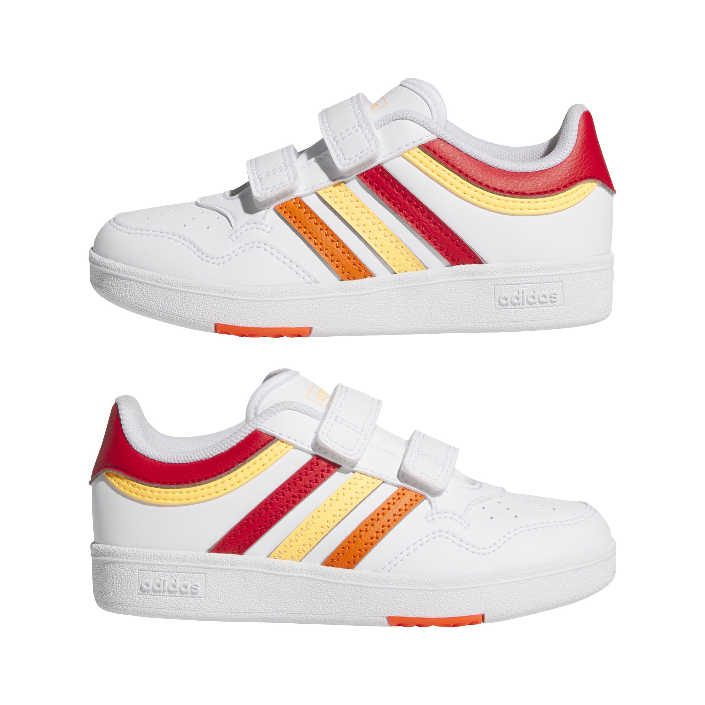 adidas Mixte Enfant Hoops 4.0 Shoes, FTWR White/Better Scarlet/Flash Orange, 34 EU