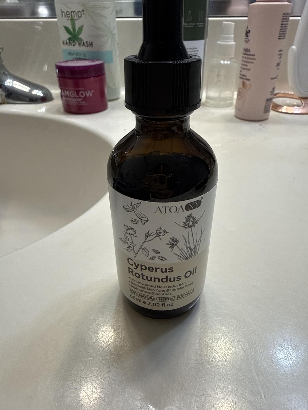 WHLH & WELL-BEING Cyperus Rotundus Oil for Hair Removal, 100% Pure Natural Oil for Skin & Hair Care, Supports Skin Moisture, Suitable for All Skin Types 1Pack