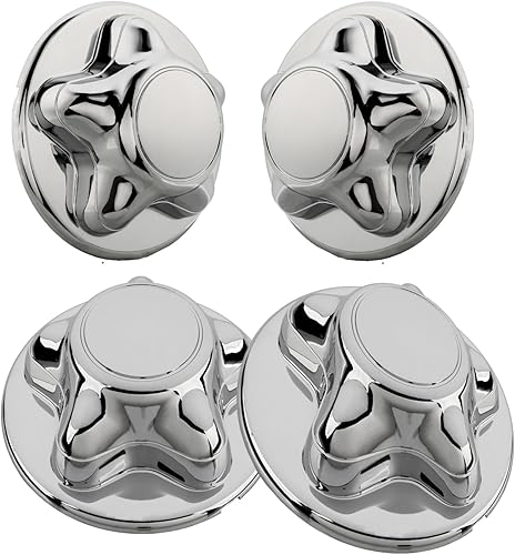 Parts-Diyer 4 tapacubos centrales cromados de 5 lengüetas de 16 pulgadas compatibles con Ford F-150 Expedition Pickup Cab Pickup 1997 1998 1999 2000