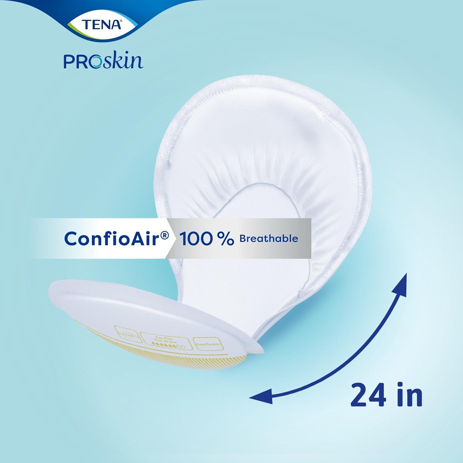 TENA Day Plus Disposable Incontinence Liners Heavy Absorbency Adult Unisex 24" L, 40 Count, 2 Packs, 80 Total