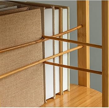 Amazon｜本棚 回転式 ブックシェルフ 木製 高さ調整可能 ブックラック