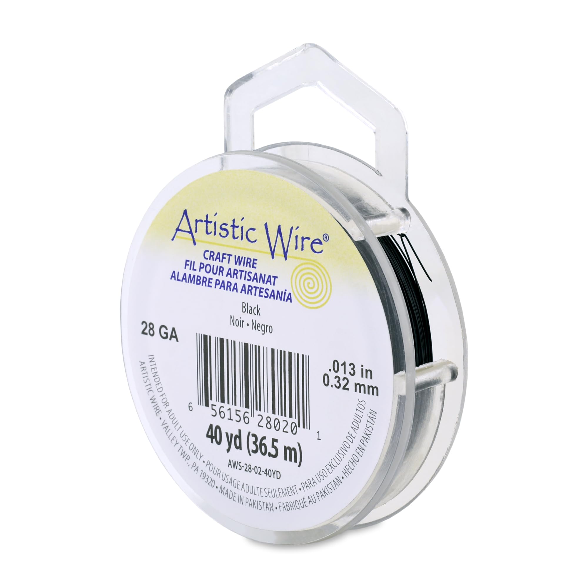Artistic Wire Black 40 Yd 28 Gauge Wire,