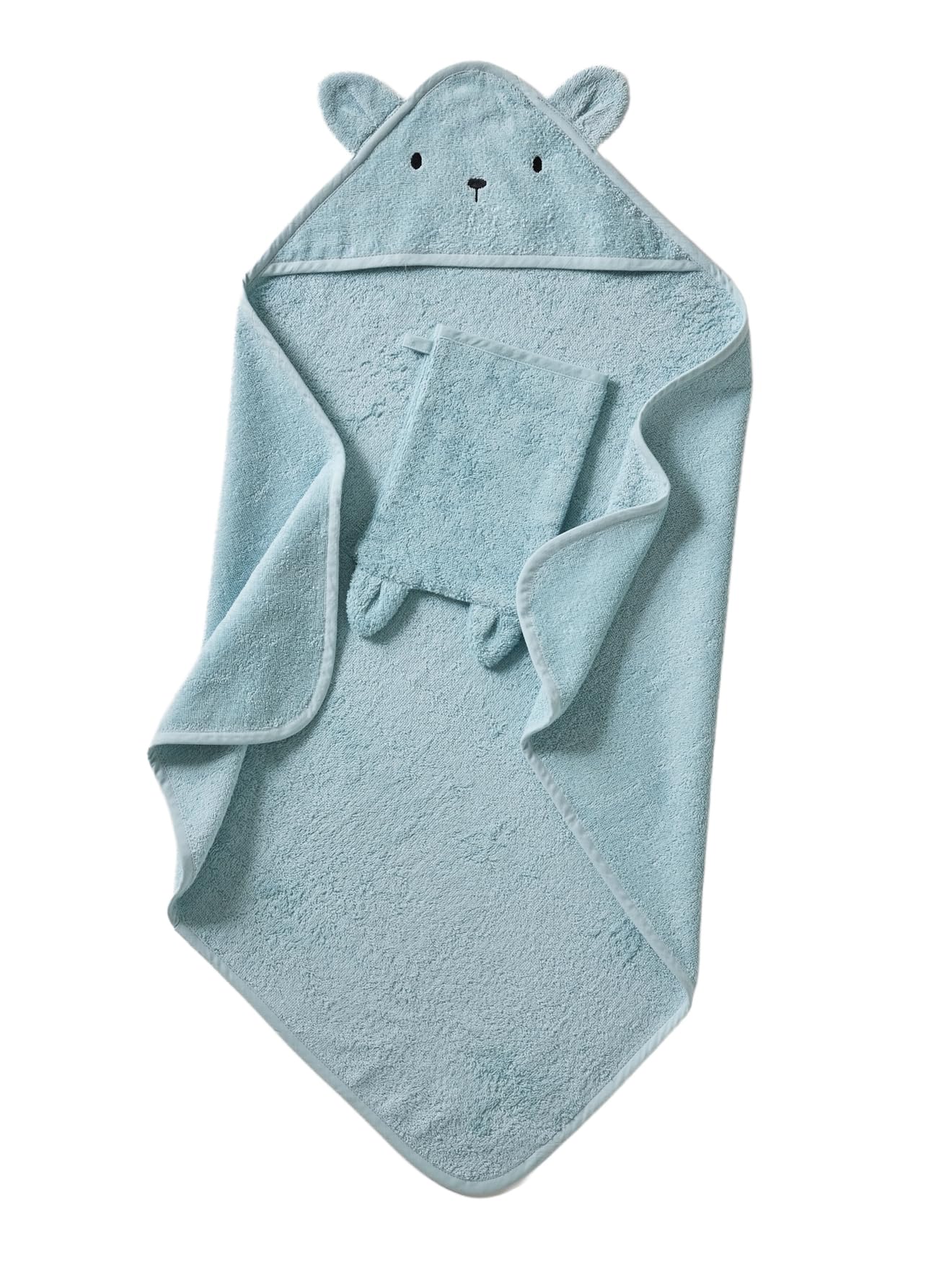 VERTBAUDET Cape de bain coton bio avec gant