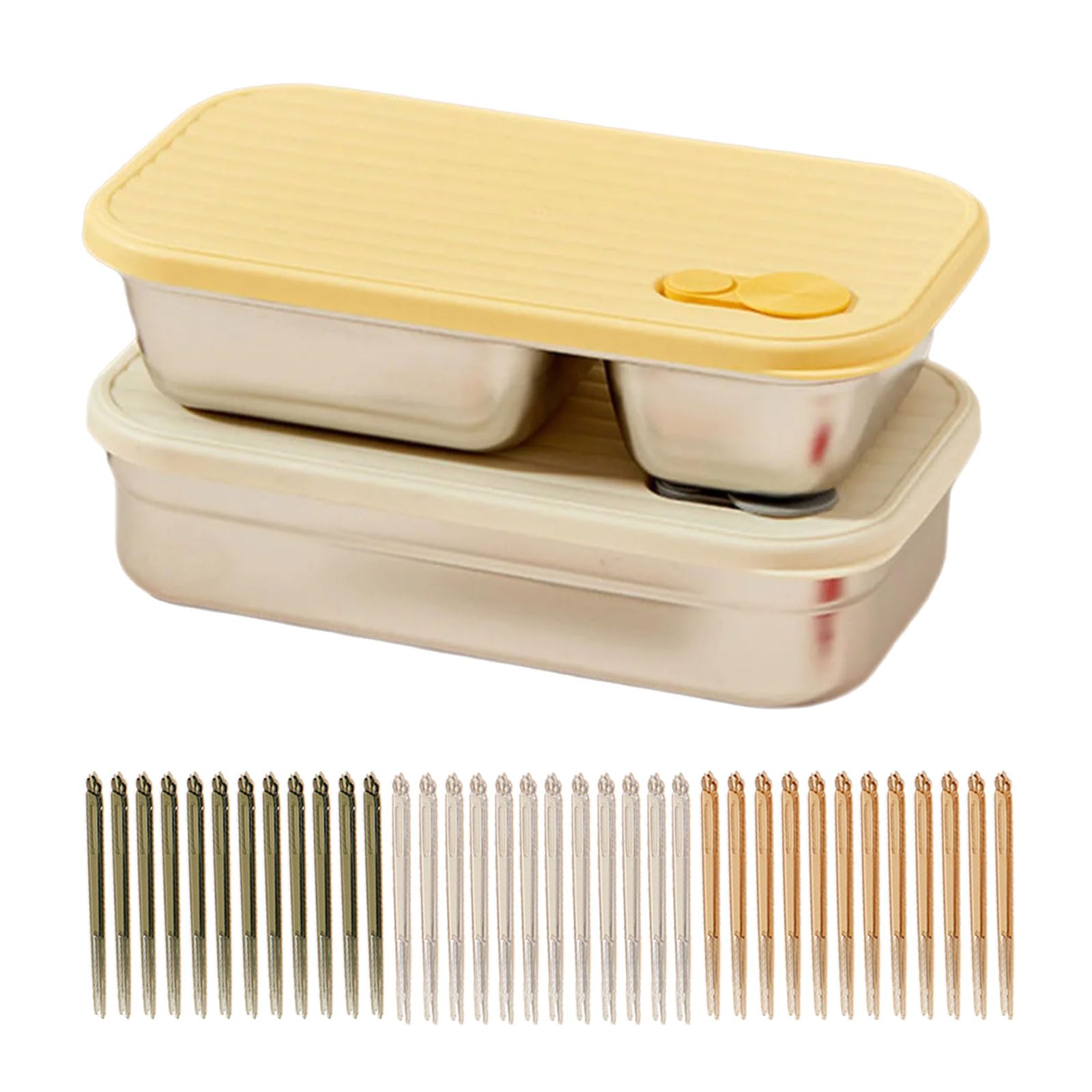 MALSSE Portable Picnics Lunch Holder with Silicone Seal Stainless Steel Food Container for Camping and Meals Kitchen Gadget Silicone Seal Food Container