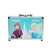 Lip Smacker Frozen Traincase, Valigetta Trucchi Frozen per Bambini, 40+ Pezzi Make-up per Viso, Labbra e Unghie con Accessori Beauty per Capelli e Trucco Inclusi