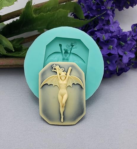 Miniatura 2 de Brand Vampiro Bat Girl Molde de silicona flexible para manualidades, joyas, resina, álbumes de recortes, arcilla polimérica, molde de empuje