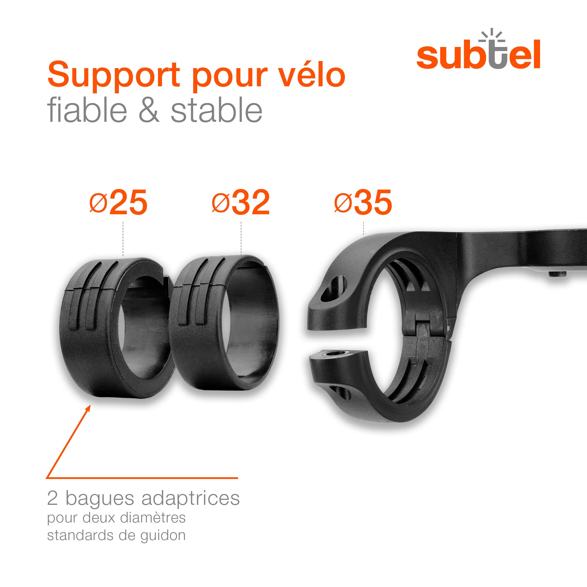 Support GPS Avant Pour Vélo Mio Cyclo – Rouge, Sécurisé, Léger (TUFF LUV)