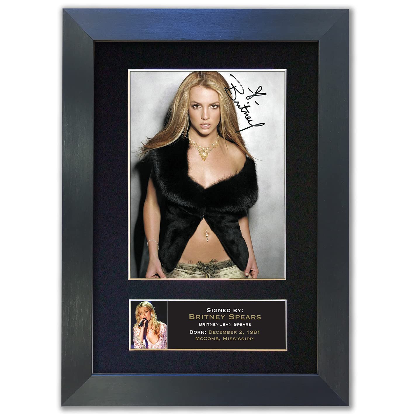 BRITNEY SPEARS Signed Reproduction Autograph Mounted Photo Print A4#238