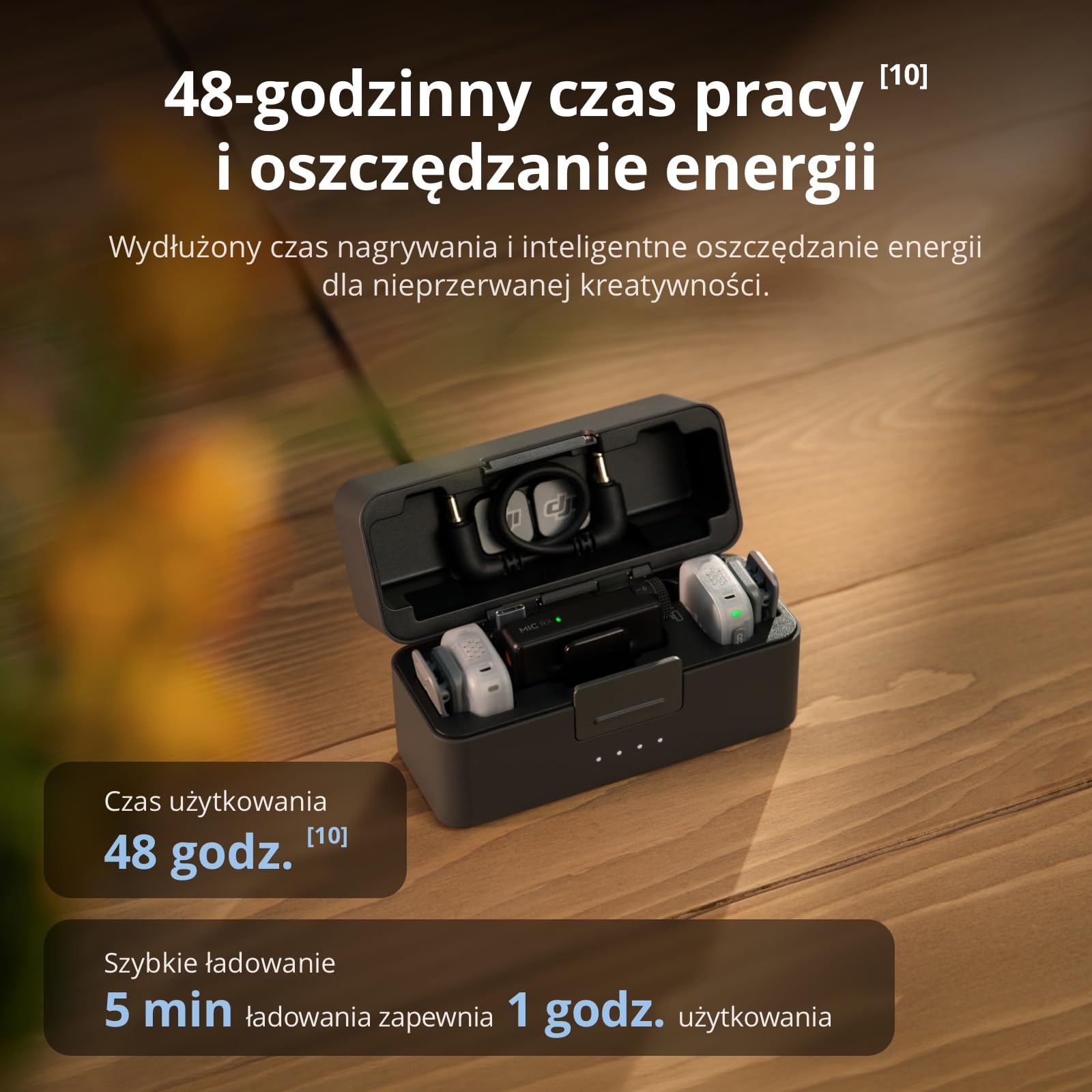DJI Mic Mini 2 (2 TX + 1 standardowy RX + etui ładujące + 1 mobilny RX), bezprzewodowy mikrofon do iPhone 17/16/15, Android, kamer, tabletów, PC, zasięg 400m, wielokolorowa osłona magnetyczna