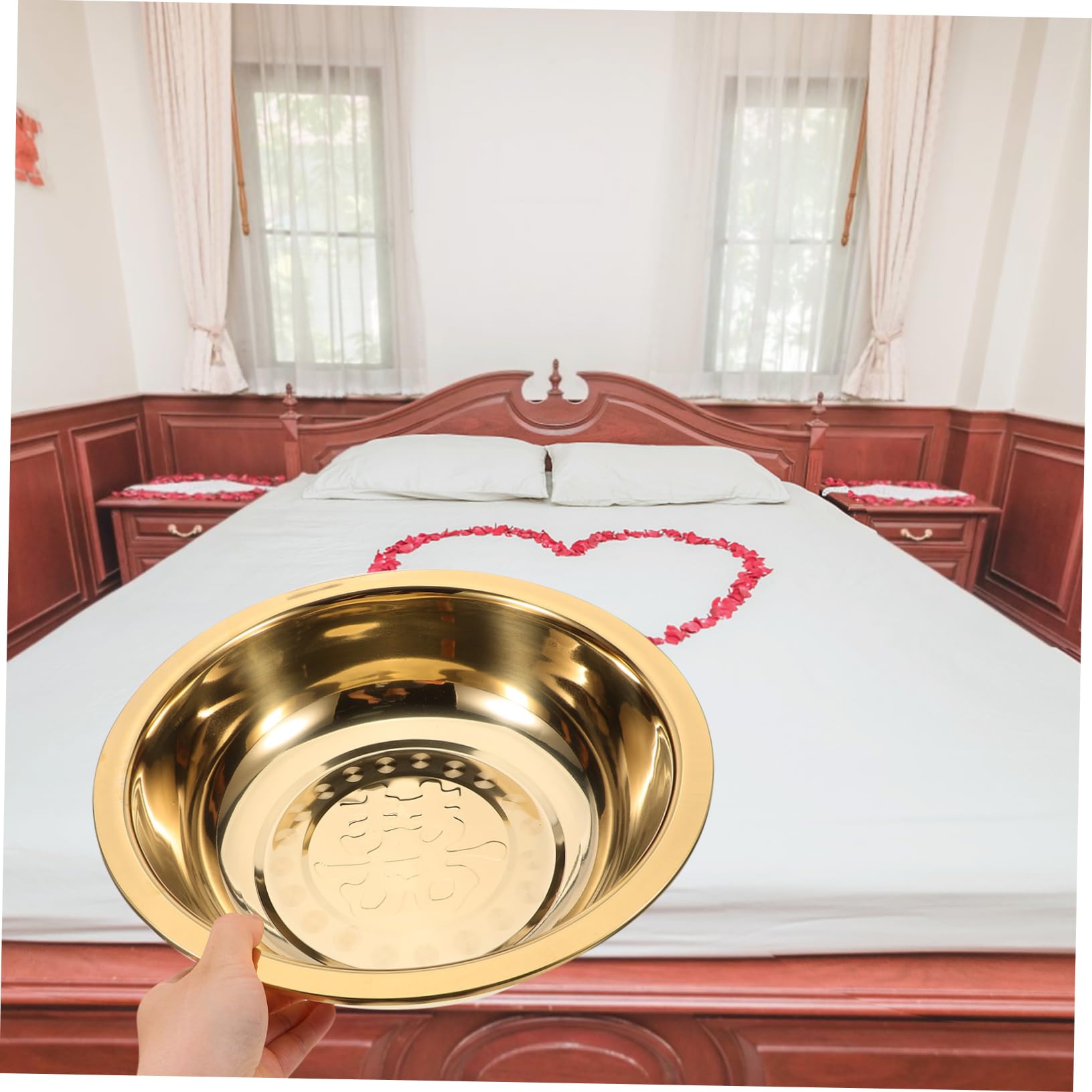 GALPADA Goldene Edelstahl Waschwanne für Küche und Salon, Groß