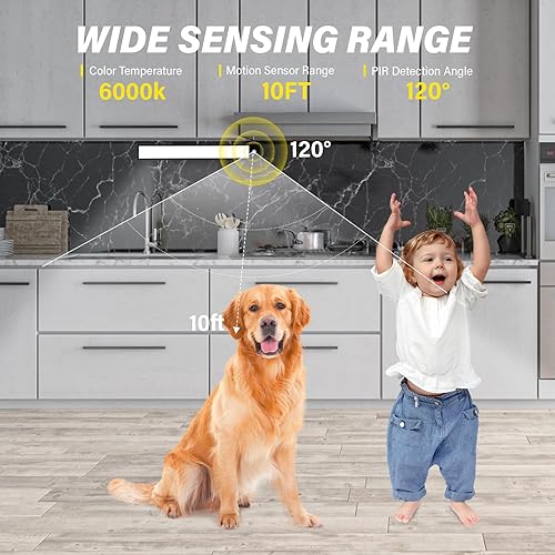 Miniatura 5 de 12 Inch Rechargeable Motion Sensor Under Cabinet Strip Lights Indoor (2-Pack), Battery Powered Under Cabinet Lighting Lights for Kitchen, 54 LED