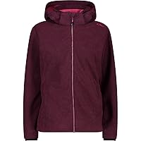 CMP Giacca in Softshell da Donna con Cappuccio Removibile, Amaranto