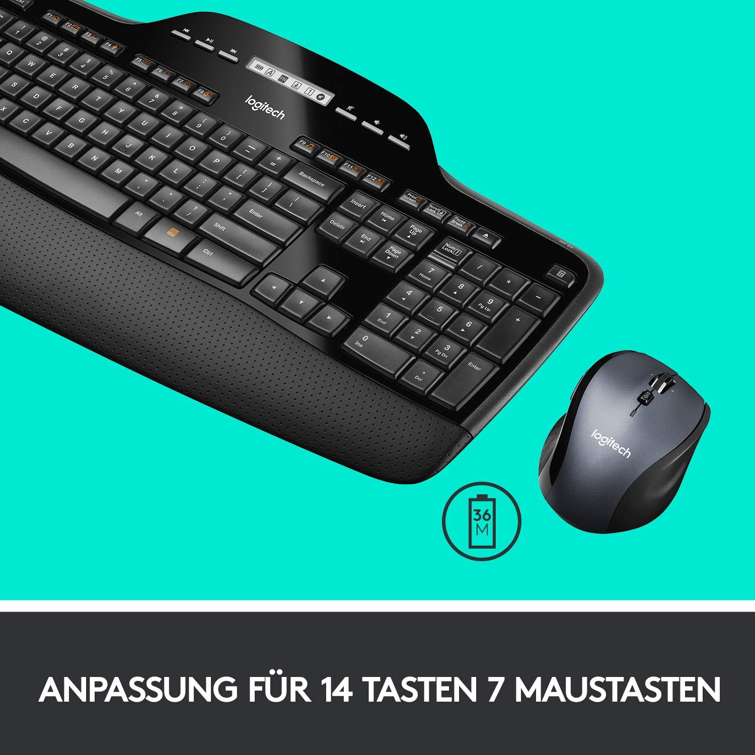 Logitech Desktop MK710 Wireless [DE] black (Renewed)