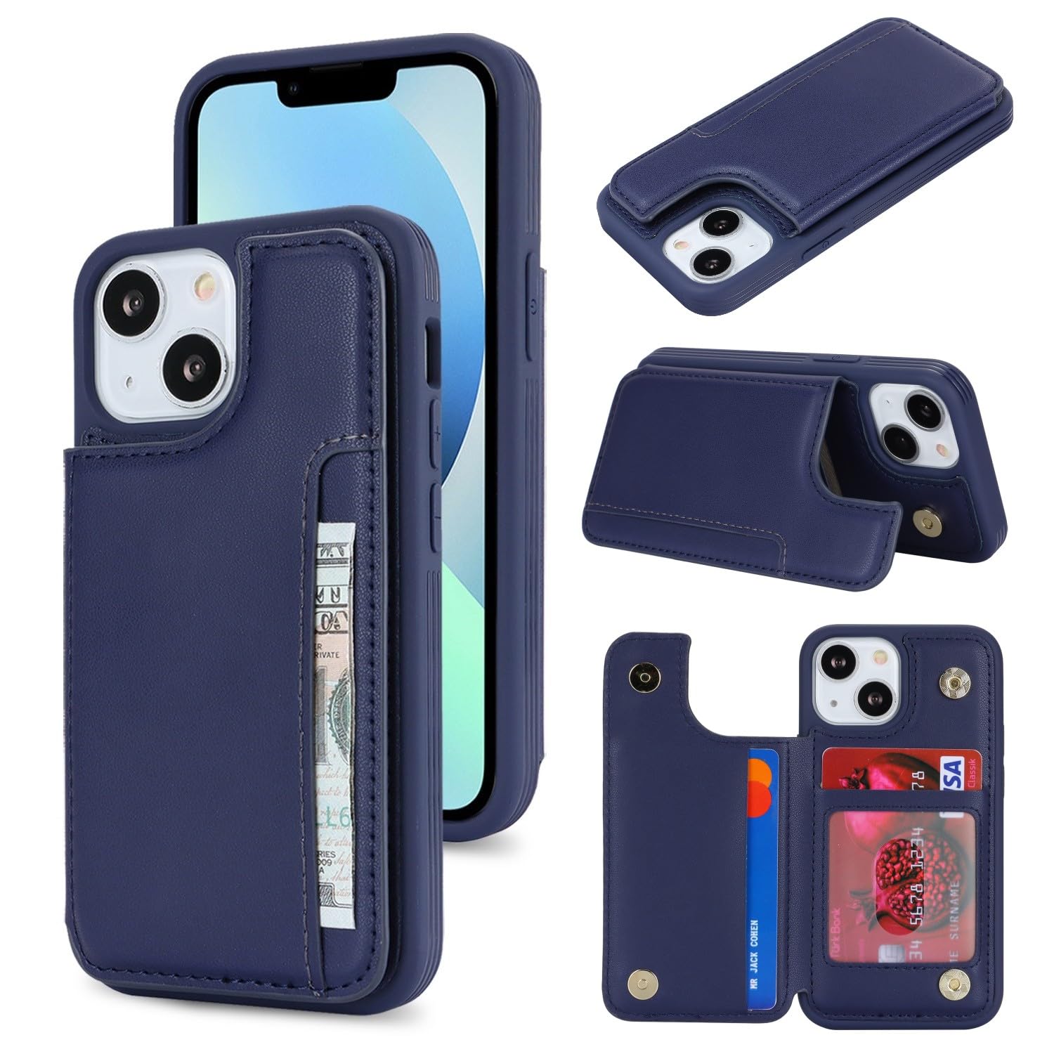 Coque iPhone 13 Mini en cuir synthétique de protection premium - 8