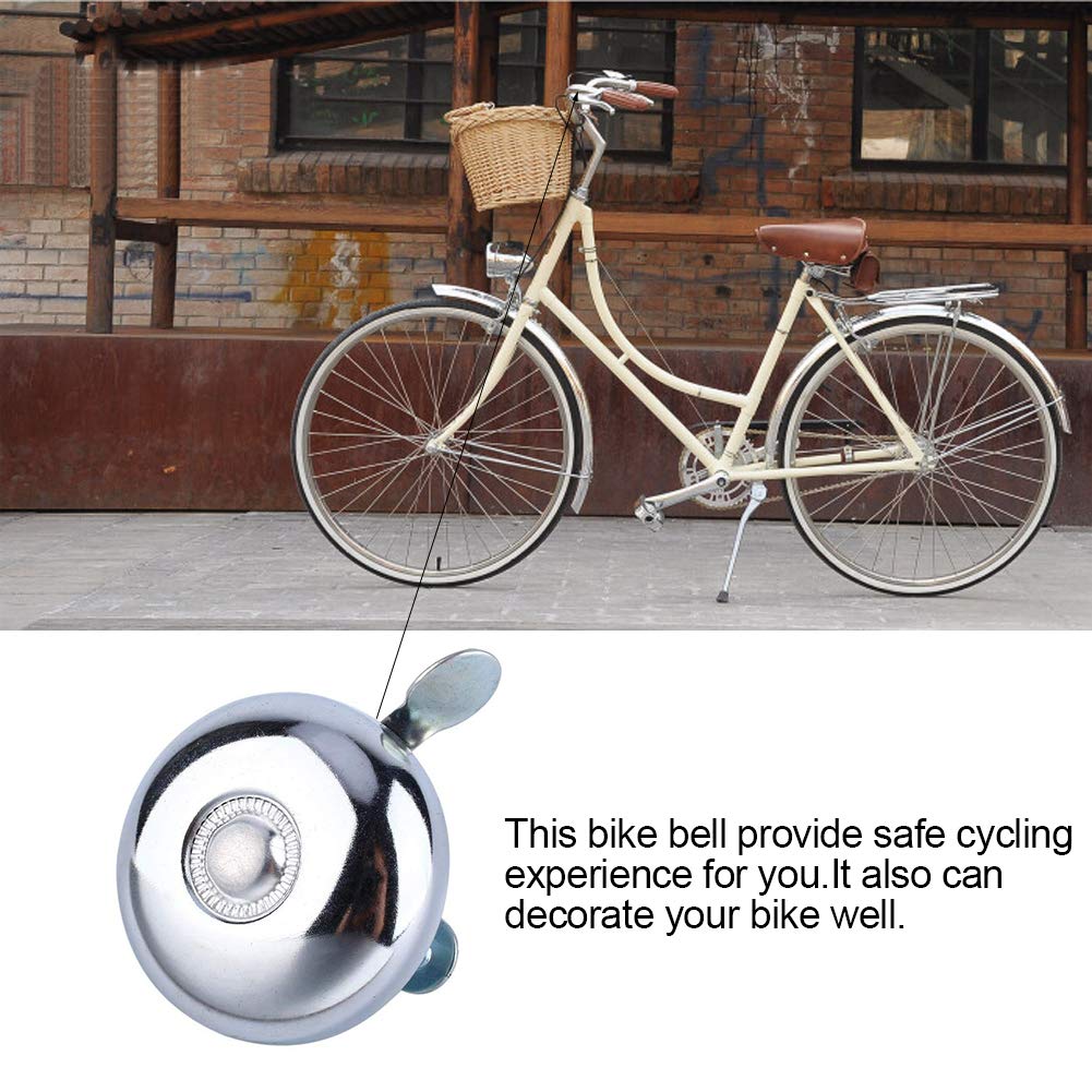 Alomejor Campanello Per Bici Vintage – Doppio Suono Forte E Nitido, In Lega Di Rame, Diametro Manubrio 21-23 Mm - 2