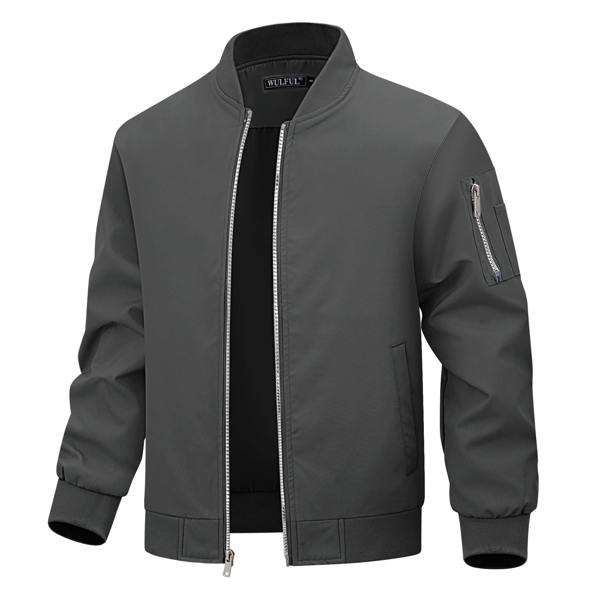 Boy's Bomber Jackets Kids Spring Fall Zip Up Varsity Windbreak Jackets