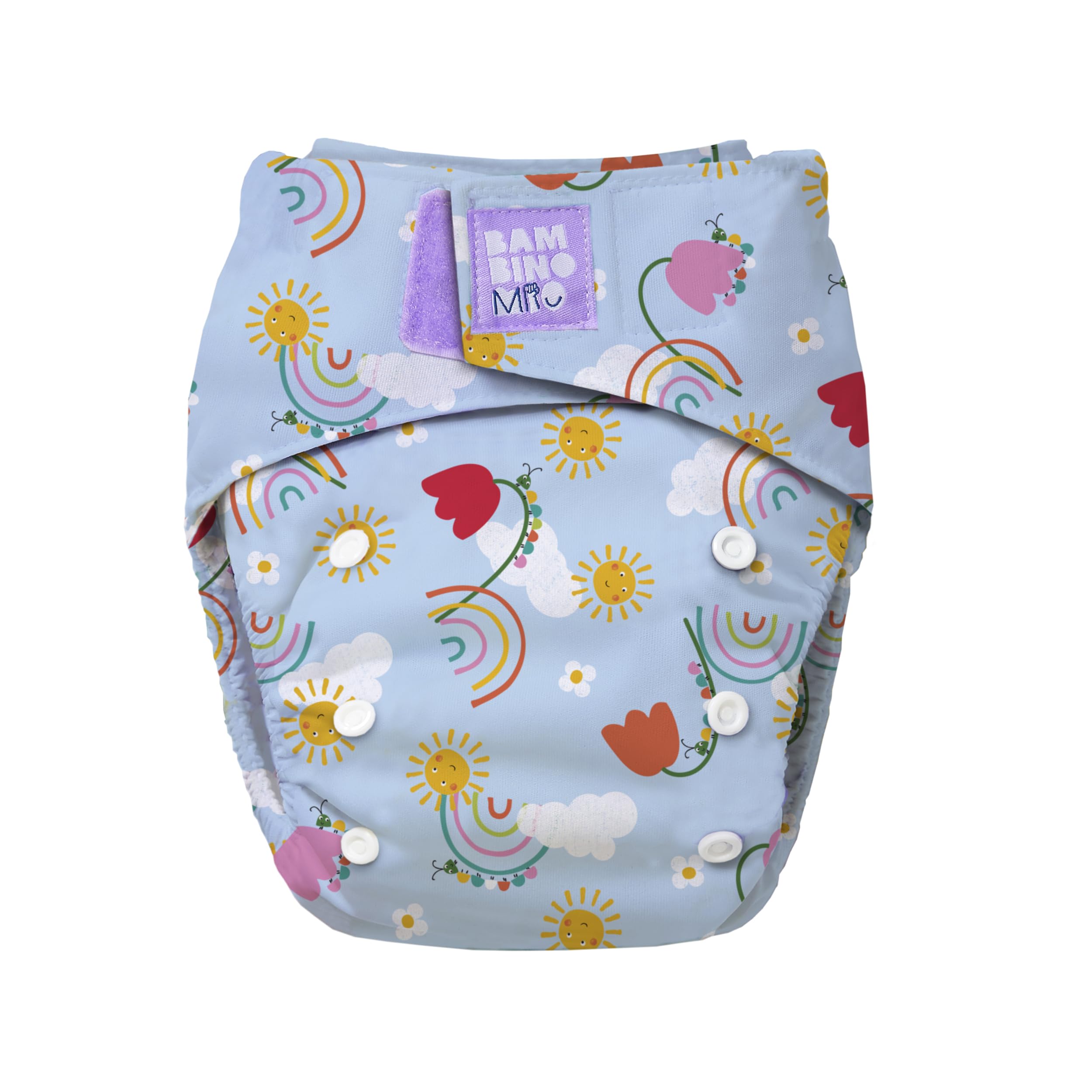 Couche lavable textile au sec Bambino Mio : couche évolutive naissance bébé tout-en-un
