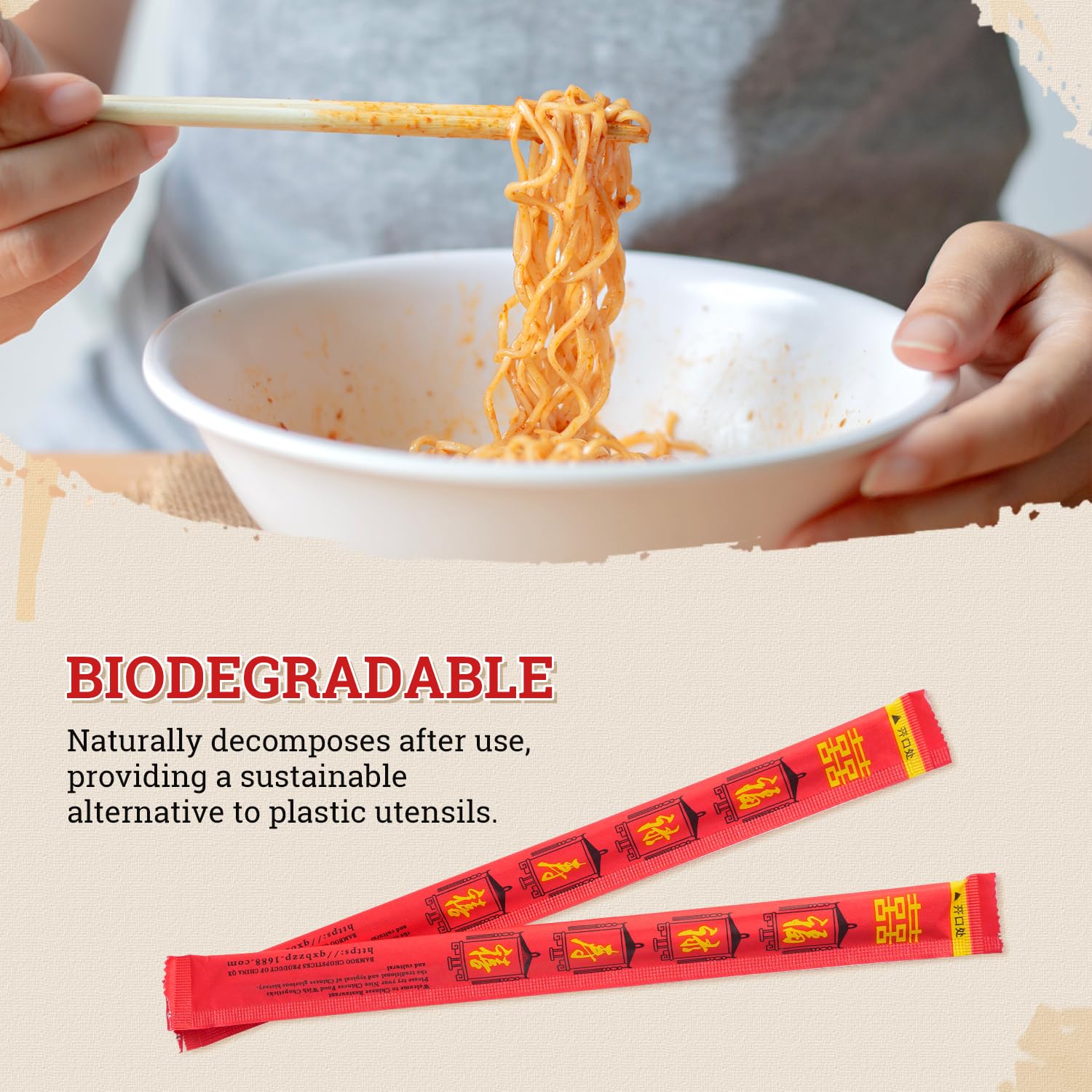 52USA Bamboo Chopsticks - 100 Sets -6
