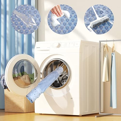 Miniatura 6 de Tapete de ducha antideslizante con orificios de drenaje, ventosas, secado rápido, fácil limpieza, masaje de pies, tapete de baño para bañera y ducha