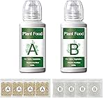 Hydroponics Nutrients (1000ml in Total), A&B Plant Food for Hydroponics Growing System and Potted Houseplants, Plant Fertilizer Supplies