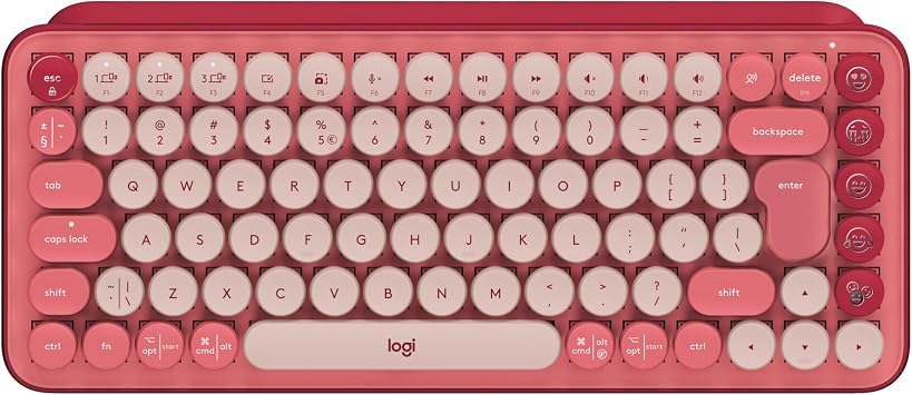 Logitech POP Keys Mechanical Wireless Keyboard with Customisable Emoji Keys