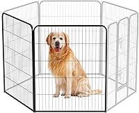 Vista 18 de BestPet Corral para perros 40 pulgadas, 8 paneles Cerca de alta resistencia de metal para ejercicio de mascotas Paneles de cerca